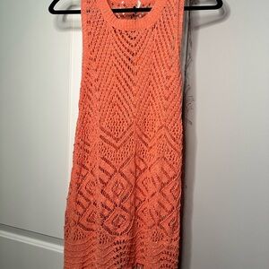 Vibrant Orange Crochet Top
